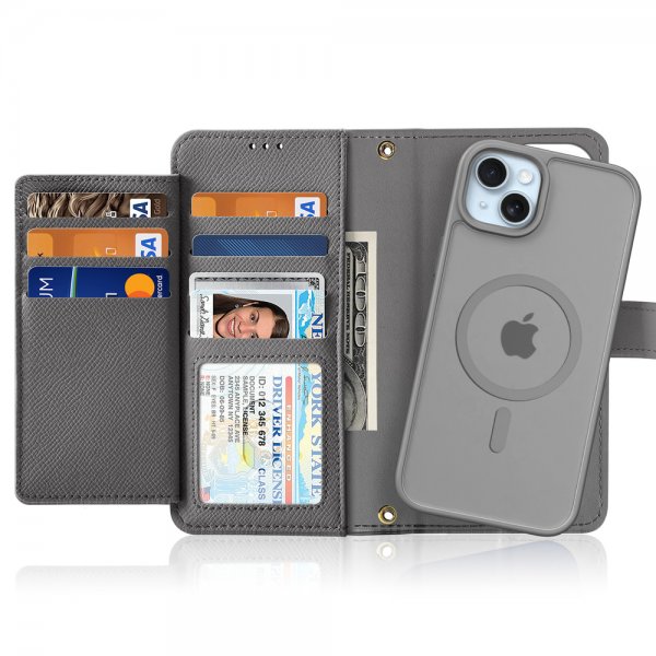 Dux Ducis iPhone 15 Kotelo 2-in-1 Lawa Series MagSafe Harmaa