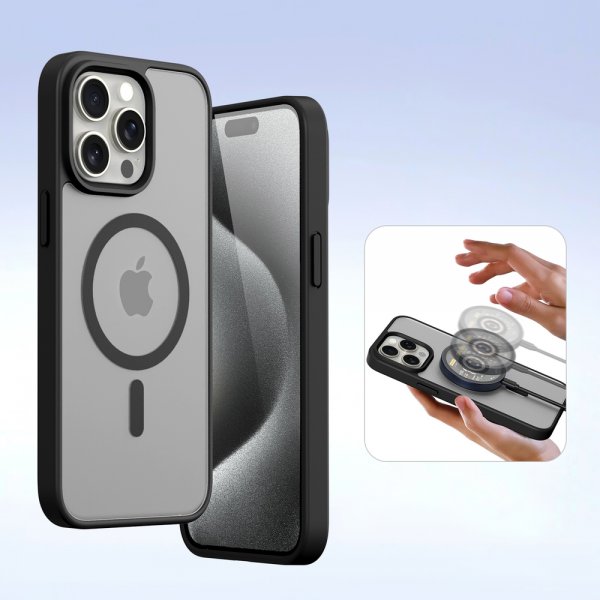 Dux Ducis iPhone 15 Pro -suojakuori 2-in-1 Lawa Series MagSafe, musta