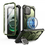 Supcase iPhone 16e/iPhone 17e Kuori ArmorBox MagSafe Vihreä