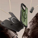 Supcase iPhone 16e/iPhone 17e -suojakuori UB Mag XT, vihreä