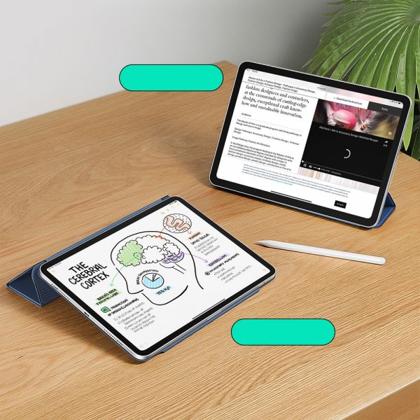 ESR iPad Pro 12.9 (4/5/6. sukupolvi)/iPad Air 13 (M2/M3/M4) -suojakotelo Rebound Magnetic, sininen