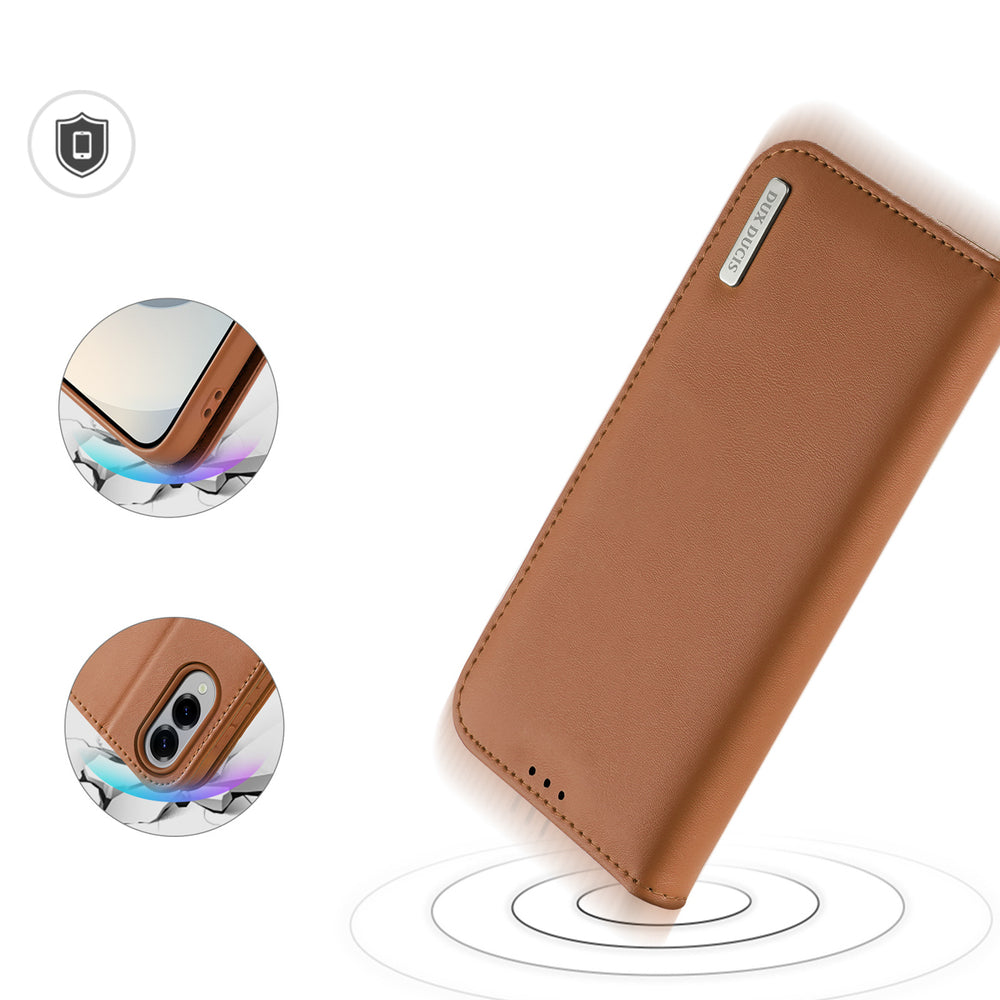 Dux Ducis Samsung Galaxy S25 Edge Kotelo Hivo Series Ruskea