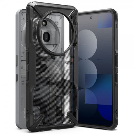 Ringke Nothing Phone (3a) Pro -suojakuori Fusion X Camo Black