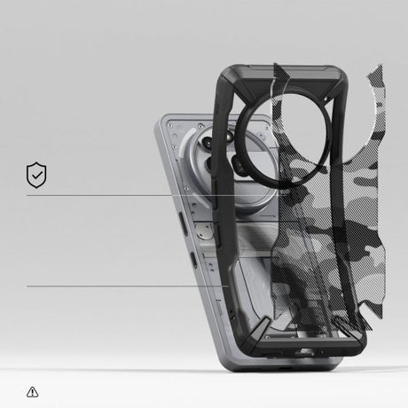 Ringke Nothing Phone (3a) Pro -suojakuori Fusion X Camo Black