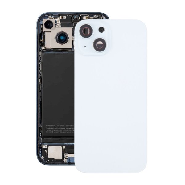 iPhone 15 Takalasi magneetilla ja kameralinssillä - Valkoinen