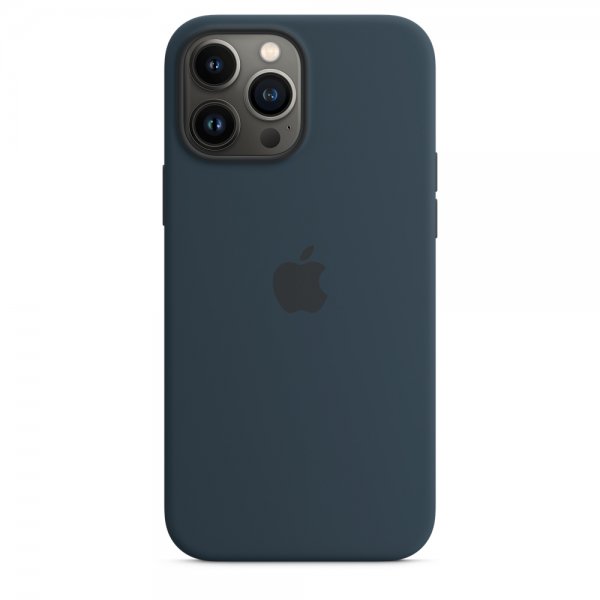Apple Original iPhone 13 Pro Max Kuori Silikonikuori MagSafe Mustesininen