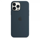 Apple Original iPhone 13 Pro Max Kuori Silikonikuori MagSafe Mustesininen