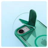 Nillkin iPhone 16e/iPhone 17e Kuori Iceblade Prop MagSafe Vihreä