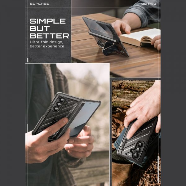 Supcase Samsung Galaxy Z Fold 7 Suojakotelo UB Pro Musta
