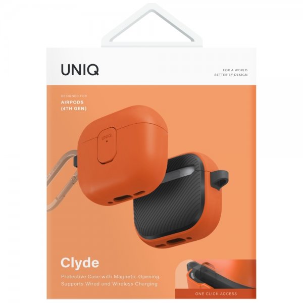 UNIQ AirPods 4 Suojakuori Clyde Orange