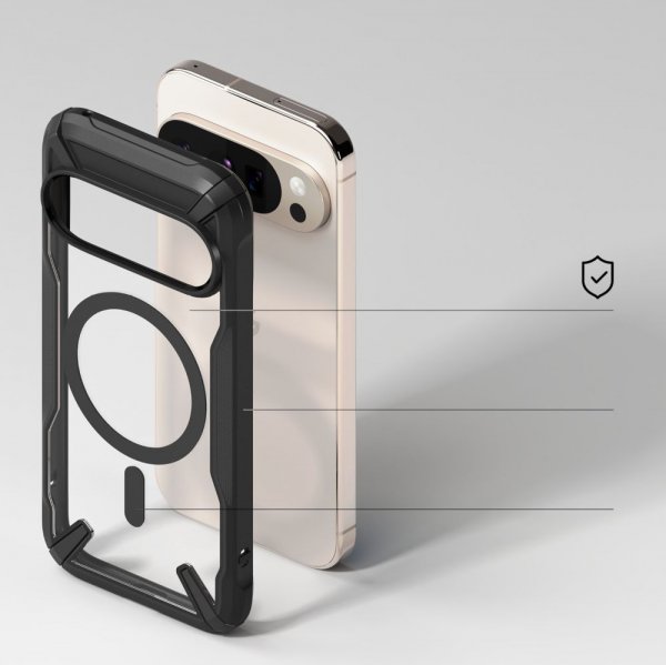 Ringke Google Pixel 10/Pixel 10 Pro -suojakuori Fusion X Magnetic musta