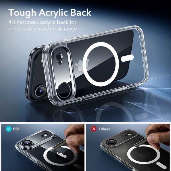 ESR iPhone Air -kuori ja -näytönsuoja Classic Hybrid MagSafe Set Läpinäkyvä