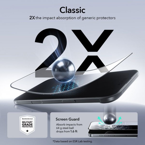 ESR iPhone Air -näytönsuoja UltraFit 2 kpl