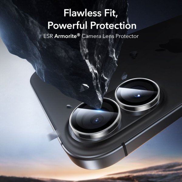 ESR iPhone 16/iPhone 16 Plus/iPhone 17 kameran suojalasi Armorite läpinäkyvä