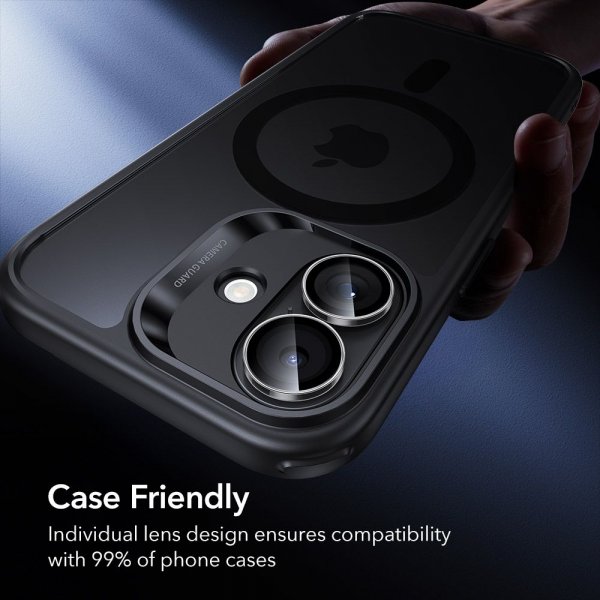 ESR iPhone 16/iPhone 16 Plus/iPhone 17 kameran suojalasi Armorite läpinäkyvä