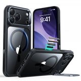 ESR iPhone 17 Pro Max kuori Classic Hybrid Kickstand MagSafe musta läpinäkyvä