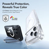 ESR iPhone 17 Pro Max kuori Classic Hybrid Kickstand MagSafe musta läpinäkyvä