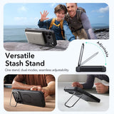 ESR iPhone 17 Pro Max Kuori Cyber Tough Kickstand MagSafe Musta