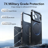 ESR iPhone 17 Pro Max Kuori Cyber Tough Kickstand MagSafe Musta