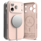Ringke iPhone 17 Pro Max -kuori silikoni magneettinen hiekanvärinen