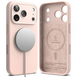 Ringke iPhone 17 Pro Max -kuori silikoni magneettinen hiekanvärinen