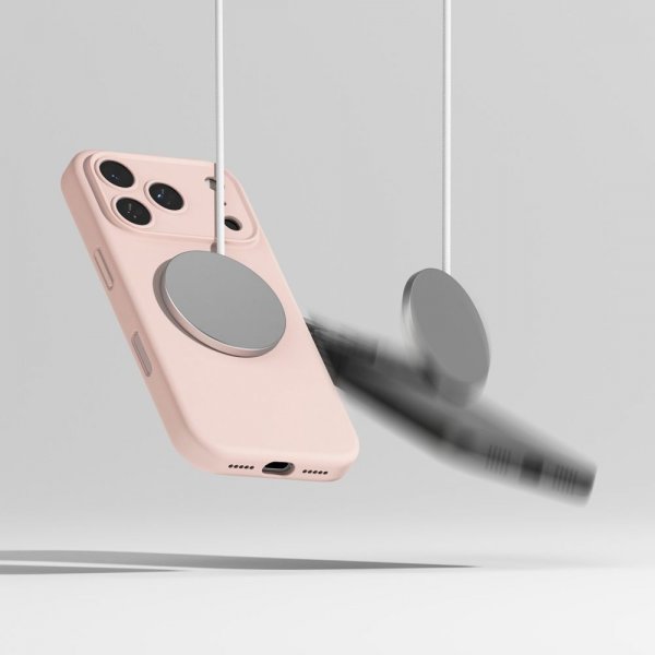 Ringke iPhone 17 Pro Max -kuori silikoni magneettinen hiekanvärinen