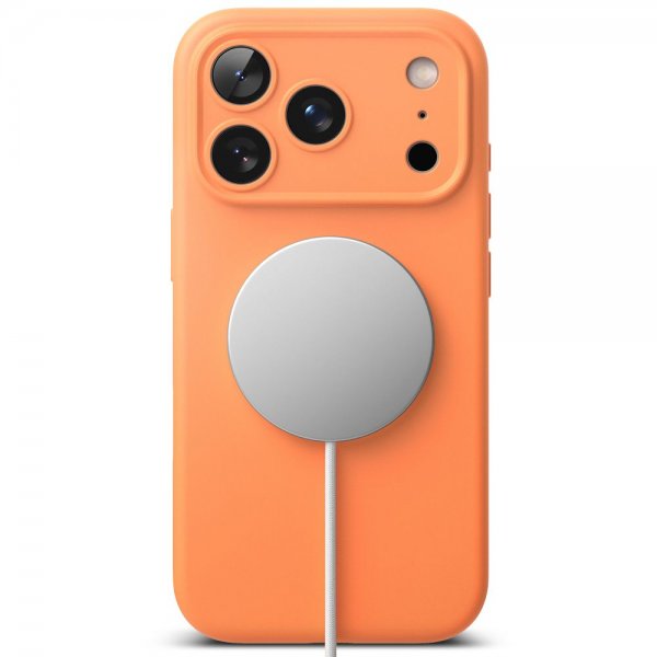 Ringke iPhone 17 Pro Max -kuori silikoninen magneettinen, Tangerine