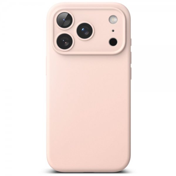 Ringke iPhone 17 Pro Silikonikuori Magneettinen Hiekanroosa