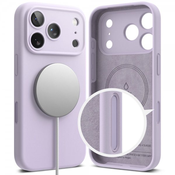 Ringke iPhone 17 Pro -kuori silikoni magneettinen musta