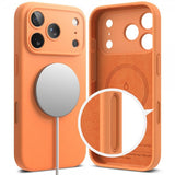 Ringke iPhone 17 Pro Silikonikuori Magneettinen Tangerine