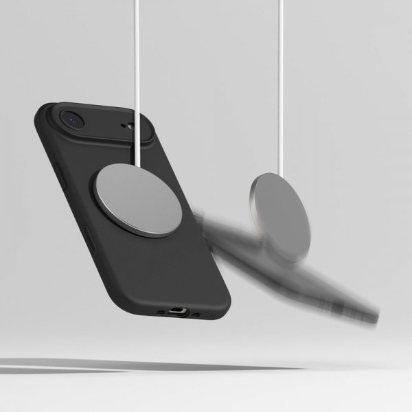 Ringke iPhone Air -silikonikuori magneettikiinnityksellä, musta