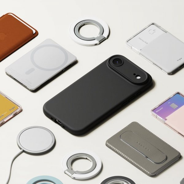 Ringke iPhone Air -silikonikuori magneettikiinnityksellä, musta