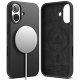 Ringke iPhone 17 -silikonisuojakuori magneettikiinnityksellä, musta