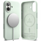 Ringke iPhone 17 -kuori, silikonia, magneettinen, Soft Mint