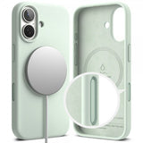 Ringke iPhone 17 -kuori, silikonia, magneettinen, Soft Mint