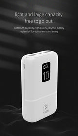 SiGN Mini Powerbank med Display 10 000mAh Valkoinen
