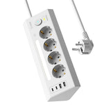 SiGN 4-tie Pöytäjatkorasittimet USB-A/USB-C 1,8m