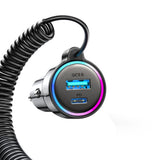 SiGN 3-in-1 nopea autolaturi 1,5 m USB-C-kaapelilla 90W