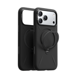Torras iPhone 17 Pro Kuori Ostand Q3 Silicone Obsidian Black