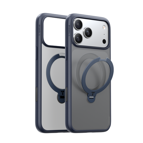 Torras iPhone 17 Pro Max Kuori Ostand Q3 Spin Syvänsininen