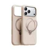 Torras iPhone 17 Pro Max Kuori Ostand Q3 Silicone Desert Gold