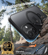 Torras iPhone 17 Kuori Ostand Q3 Spin Obsidian Black