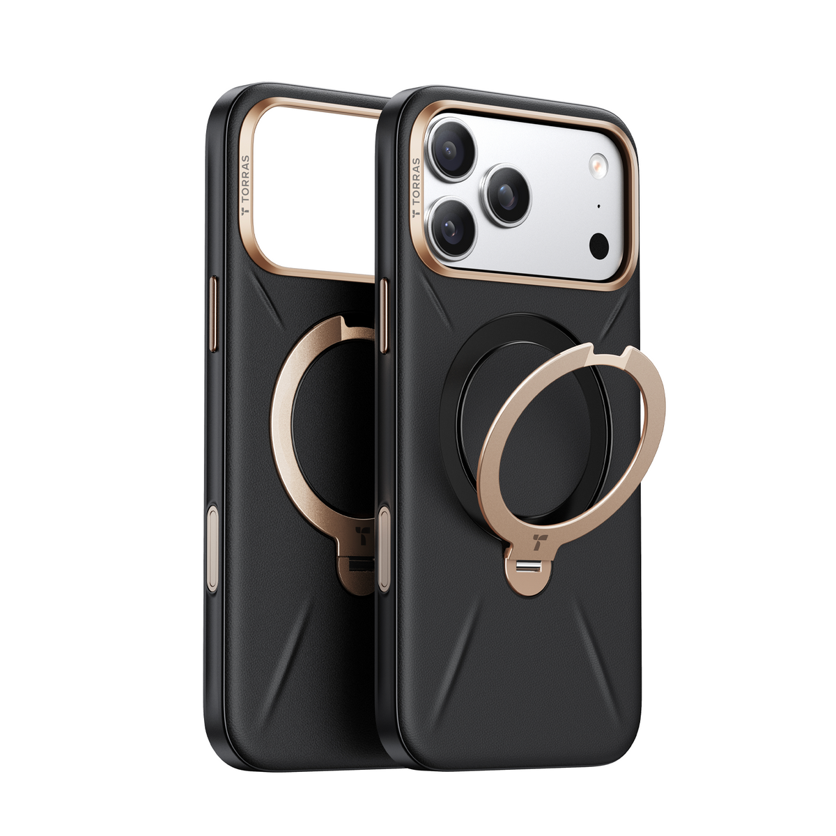 Torras iPhone 17 Pro Max Kuori Ostand Q3 Vegskin Obsidian Black