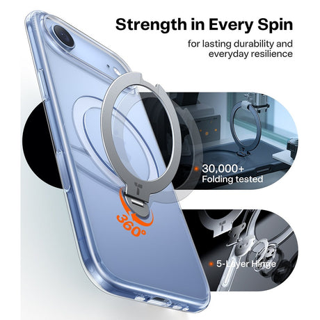 Torras iPhone Air Kuori Ostand Q3 Spin Kirkas