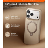 Torras iPhone 17 Pro Max Kuori Ostand Q3 Silicone Desert Gold