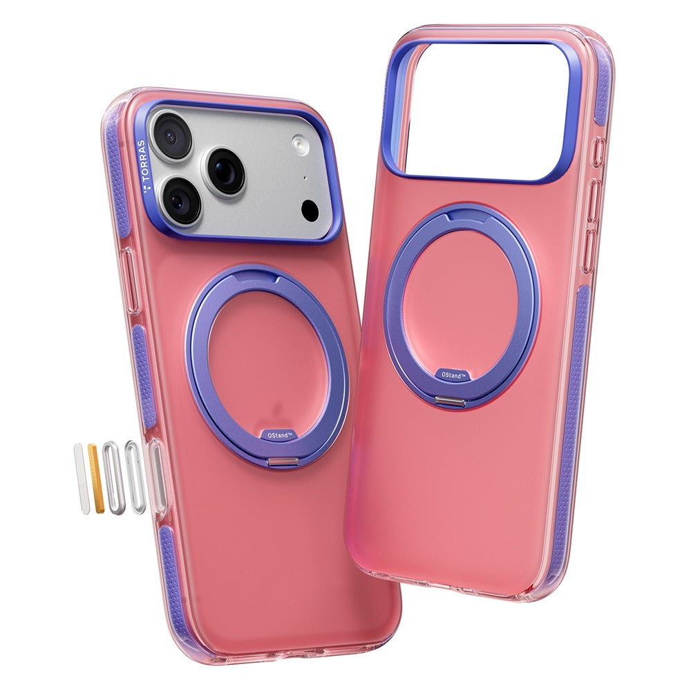 Torras iPhone 17 Pro Kuori Ostand O3 Hue Blush Pink