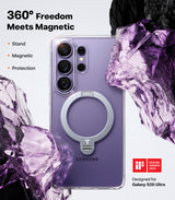 Torras Samsung Galaxy S26 Ultra Kuori Ostand Q3 Spin Kirkas