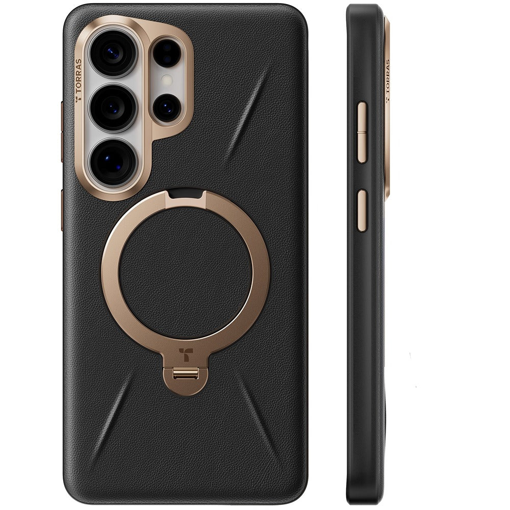 Torras Samsung Galaxy S26 Ultra Kuori Ostand Q3 Vegskin Obsidian Black