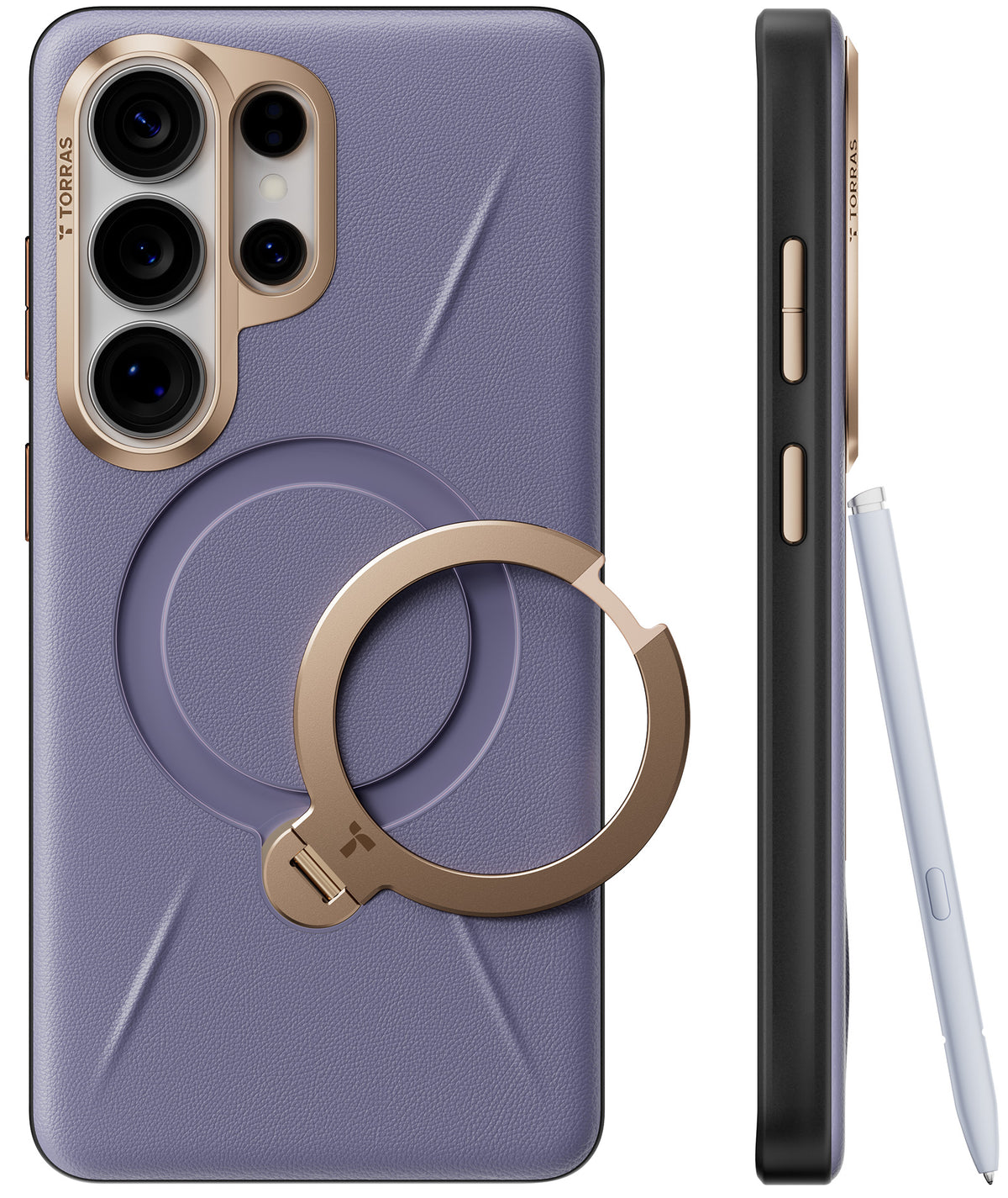 Torras Samsung Galaxy S26 Ultra Kuori Ostand Q3 Vegskin Dark Purple