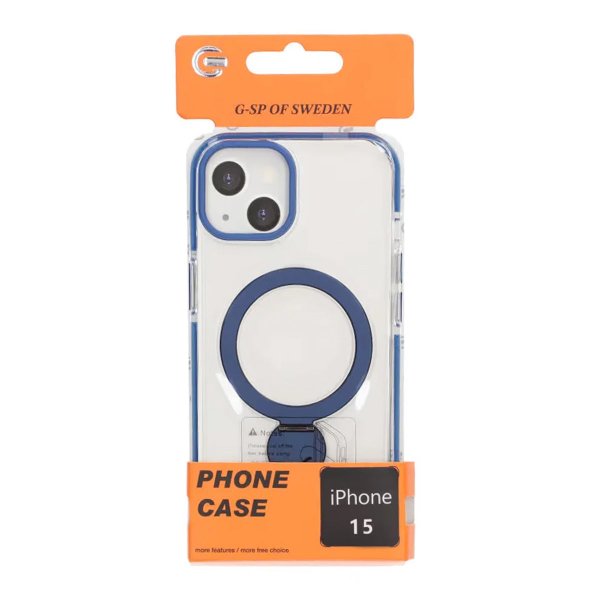 iPhone 15 Kuori Rengasjalusta MagSafe Sininen